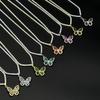 Роскошное 3D полая подвеска-бабочка с цирконовым бриллиантом