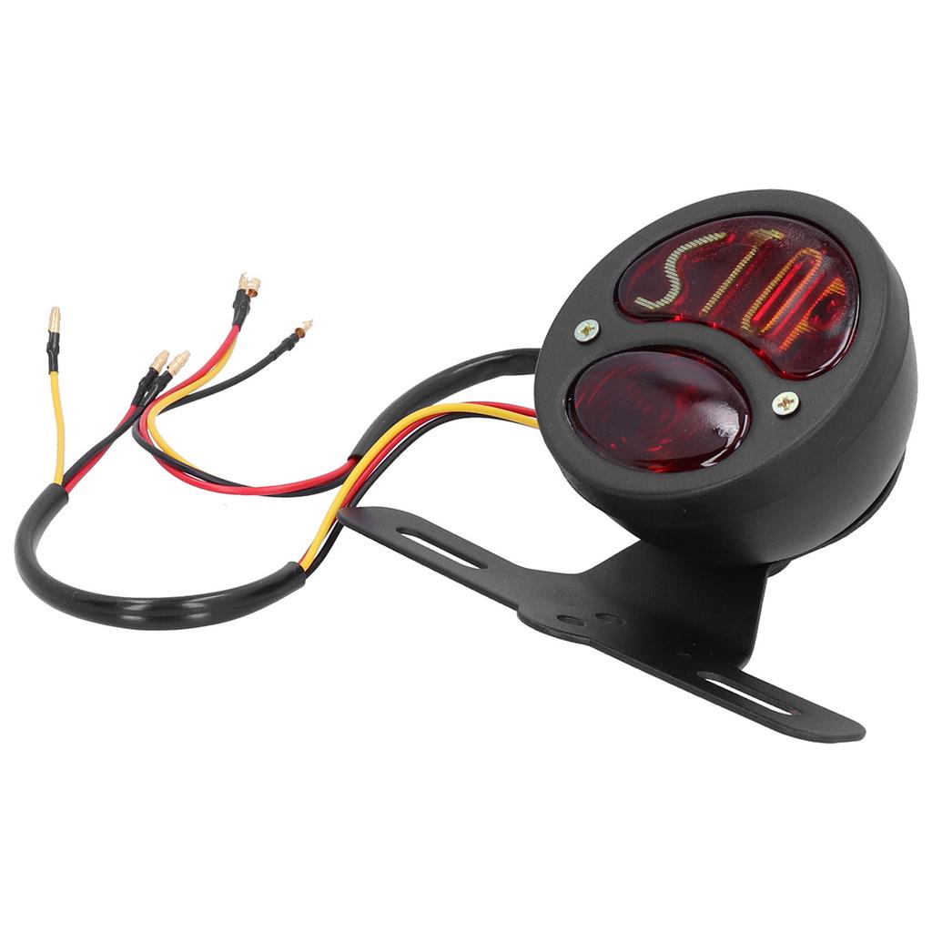 DC12V Vintage Taillight Brake STOP Lamp with License Plate Bracket Universal Fit for Yamaha Motorcycle