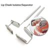 Dental Lip Cheek Isolator Lip Cheek Separator Retractors Stainless Steel Lingual Separator Tongue Isolator  with Mirror Reflector