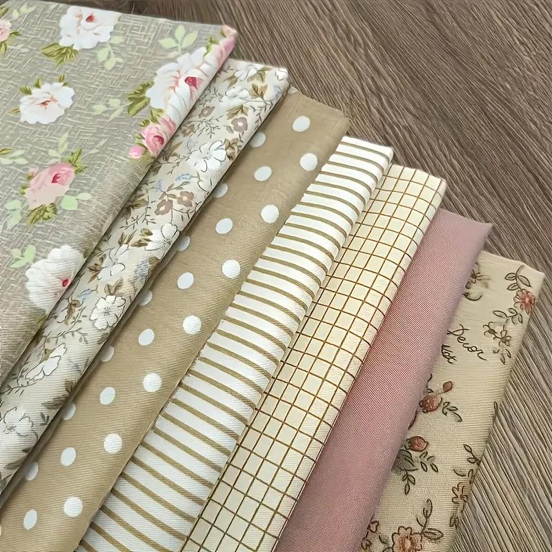 Набор ткани 7 шт. Сделай сам Хлопковая одежда Рукоделие Предварительно нарезанная ткань Лоскутное шитье Шитье Швейные принадлежности Цветочный