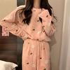 "Women's Cute & Warm Coral Fleece Pajamas - Thick, Long-Sleeved, Perfect for Outdoors, Autumn/Winter 2024"