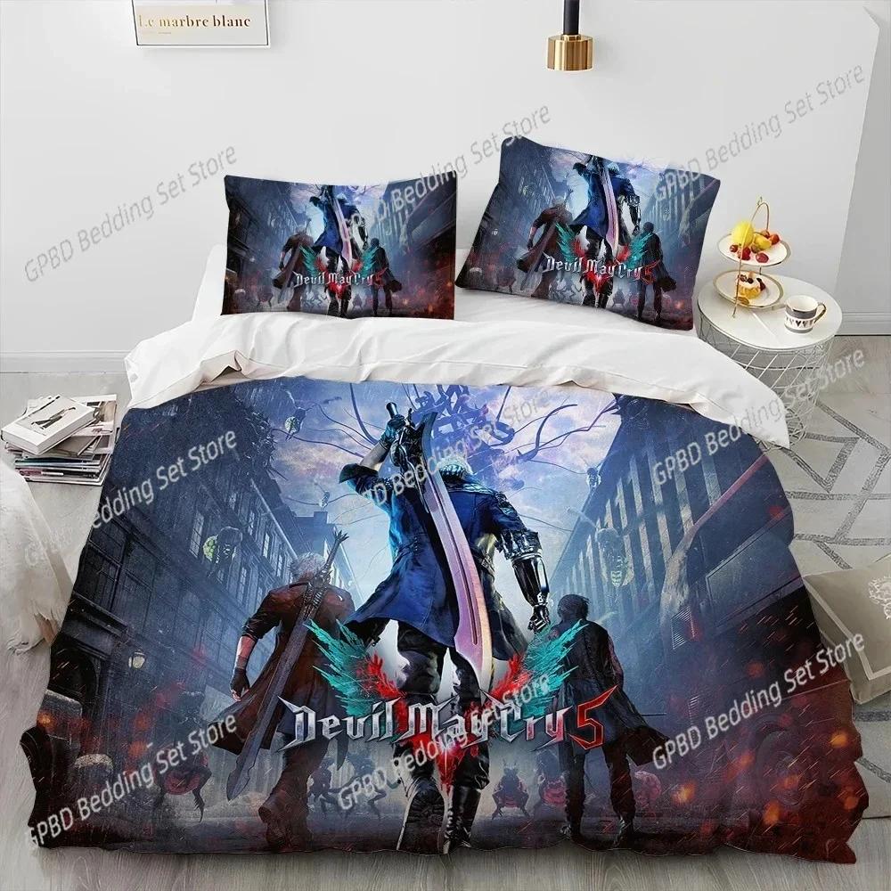 Игровой D-Devil May Cry DMC Геймер 3D Комплект постельного белья Пододеяльник Наволочки Односпальный Twin Full Queen King Размер Домашний Декор Одеяло Подарок Мальчикам