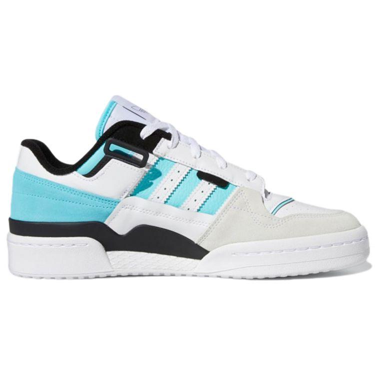 Adidas Forum Exhibit Low White Pulse Aqua Унисекс Кроссовки Cloud-White Core-Black GZ5390
