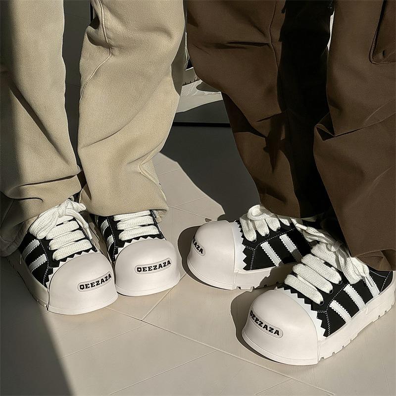 3716 мужские и женские трендовые уличные универсальные туфли на толстой подошве, увеличивающие рост, обувь-хлебцы, нишевый дизайн, повседневные спортивные кеды для скейтборда с большой головой