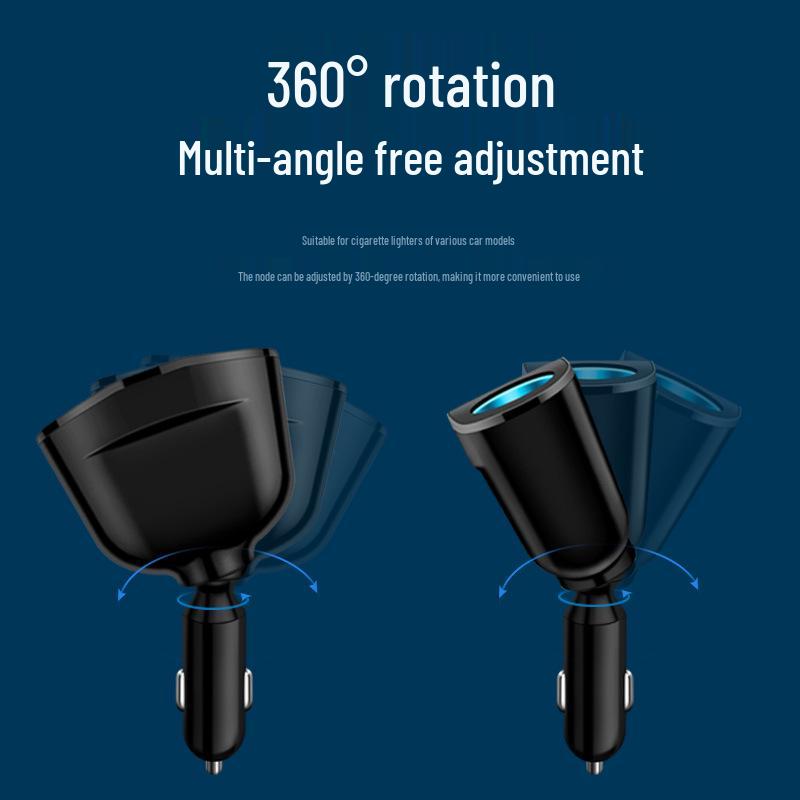 Dual USB-C Car Charger with Digital Display & QC3.0 Fast Charge