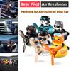 Car Air Freshener Bear Pilot Auto Accessories Interior Perfume Diffuser Rotating Propeller Outlet Fragrance Magnetic Design Car Aromatherapy