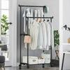 Modern Modular Storage Rack Coat Hanger Strong Load-bearing Easy Assembly Double Rod Coat Clothes Hanger Rack