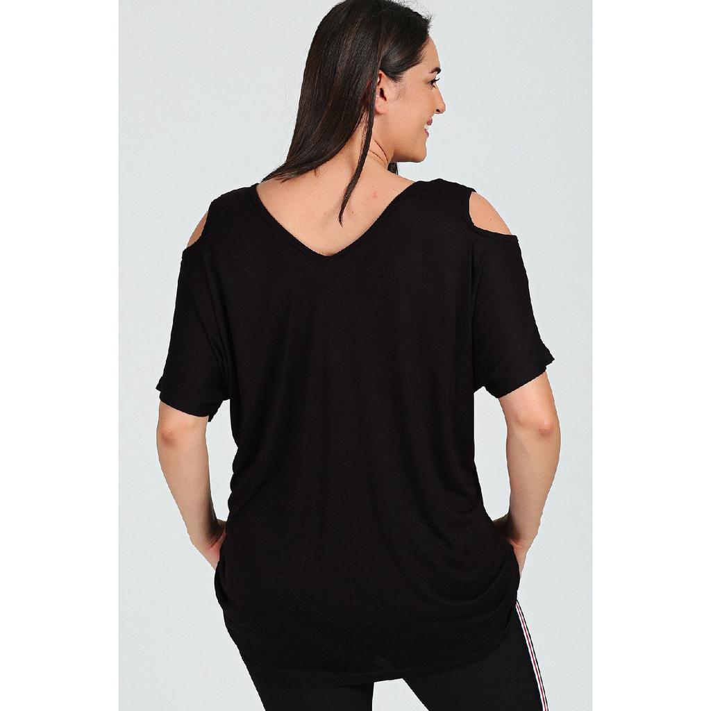 Женская блузка с короткими рукавами и V-образным вырезом M9142