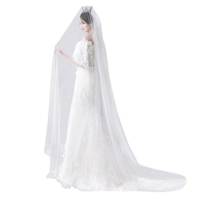 LONTG Свадебная 5м Прическа Свадебная Фотолокация Сетка Пряжа Свадебная Тонкая Сетка Белая Фата, Фата, Длинная, Аксессуар, Фата, Платье, Съемка, Пляж,