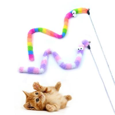 Игрушка для кошки JPSAKURA, Птичье перо, Длинная игрушка, Удочка (розовый)