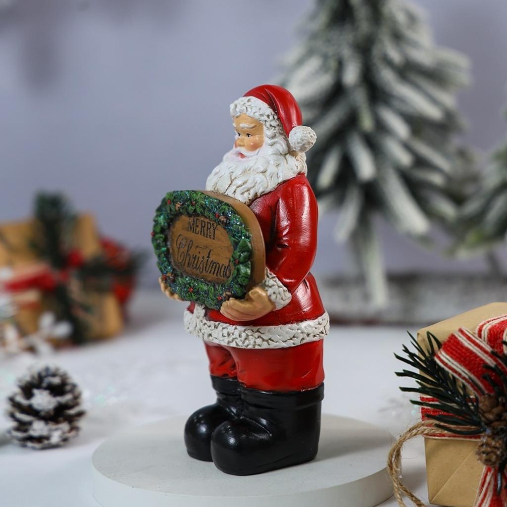 Resin Christmas Figurine Christmas Sculpture Decoration Party Supplies Christmas Decorative Figures Suitable For Christmas