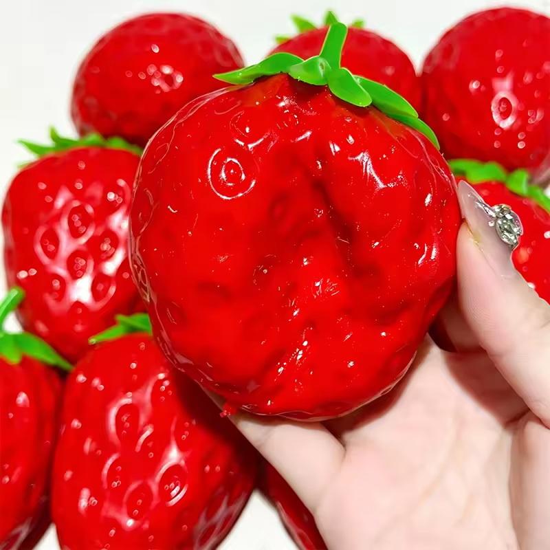 Slow Rising Squishy Strawberry Stress Ball Super Soft Fidget Toy for Anxiety Relief Kids Birthday Party Favor Adult Use