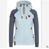 Women's Casual Hoodies Jacket Zipper Mixed Colors Ladies' Coats Tops Casual Sweatshirt Hoodies Large Size Women Clothes