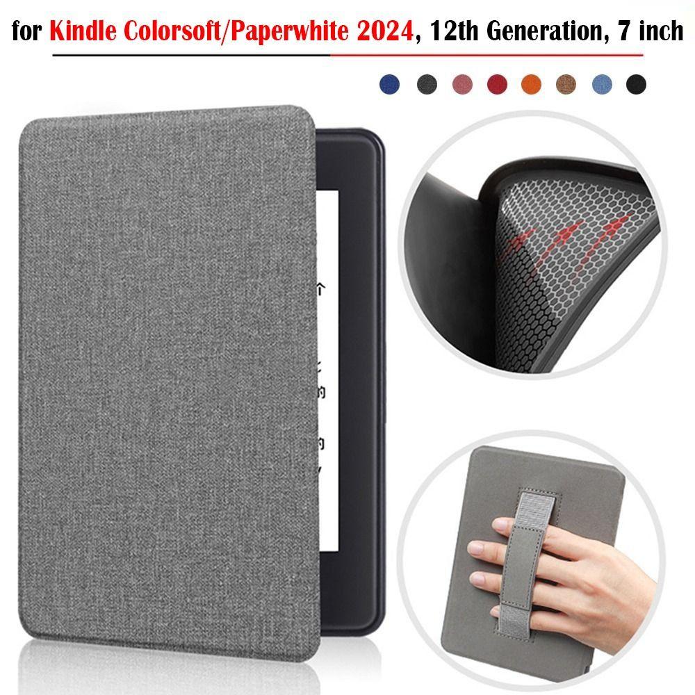 Цветной чехол из ТПУ Colorsoft с подставкой для руки Funda для Kindle Paperwhite 2024 7 дюймов (12-е поколение)