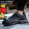 Men's Indestructible Work Boots Steel Toe Lightweight Water Resistant Construction Shoes Breathable Multi-Purpose Safety Sneaker