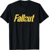 Футболка мужская с желтым логотипом-молнией из сериала Fallout 100% Хлопок Топ