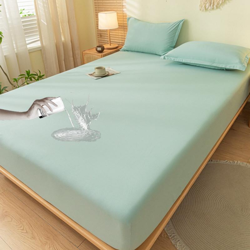 Водонепроницаемый защитный чехол для матраса, простыня на резинке из хлопка с резинками, нескользящее покрывало, парное постельное белье