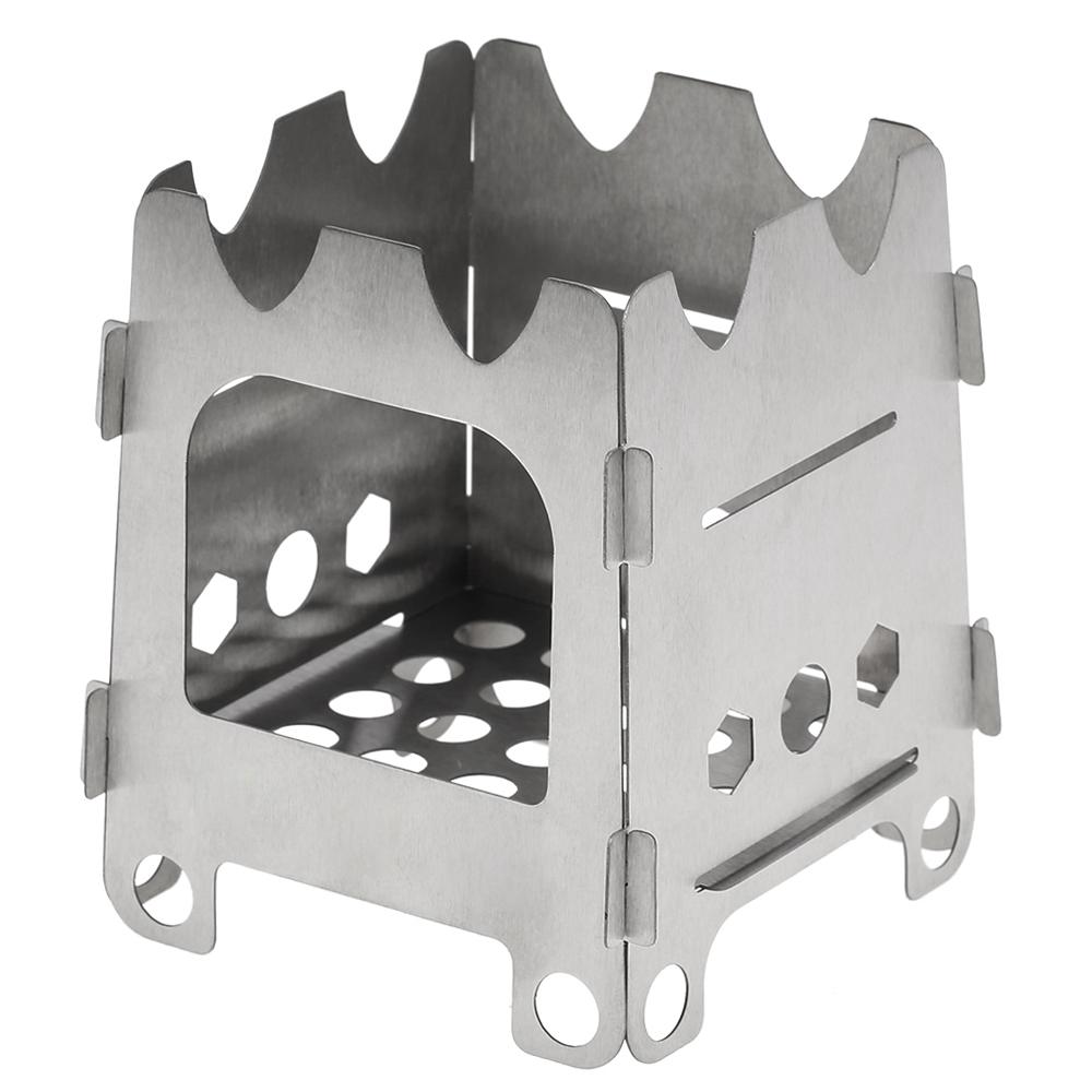 Lixada Титановая уличная походная печь, портативная сверхлегкая складная дровяная печь, карманная печь для кемпинга