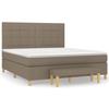 3137177 vidaXL Divan-lit Tapissier Avec Matelas Taupe 180x200 Cm Tissu