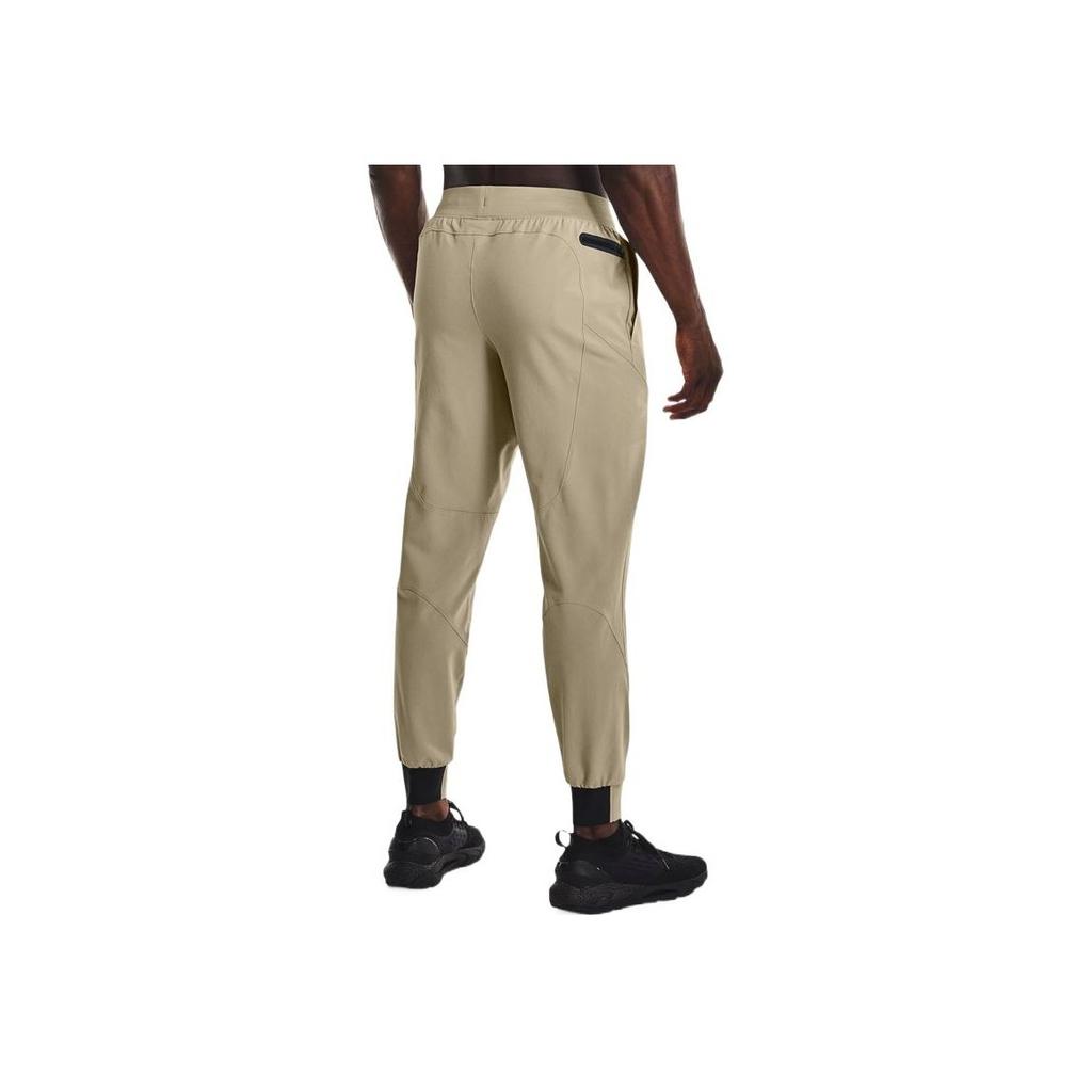 Under Armour Неудержимые тканые джоггеры, быстросохнущие дышащие однотонные вязаные спортивные штаны с манжетами, мужские брюки цвета хаки, серые 1352027-037