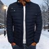 Мужская куртка-пуховик со стойкой, легкая повседневная куртка-пуховик, утолщенное теплое зимнее пальто для повседневной носки, активного отдыха