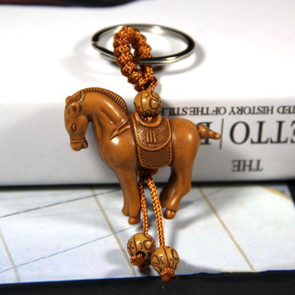 Pendant Kids Toy Bag Charm Lucky Horse Keychain Weaving Key Chains Lucky Horse Keyring Key Holder
