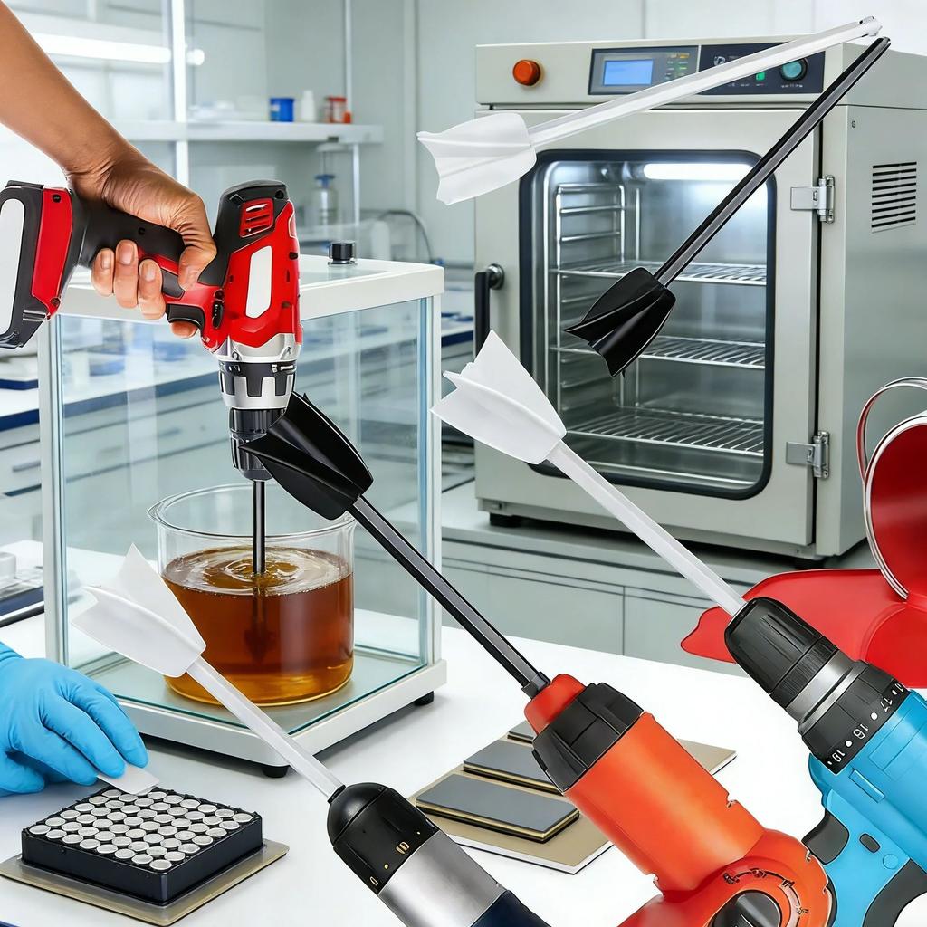 2 шт. Epoxy Mixing Stirring Rods Насадка-миксер для краски, шпатлевки, цемента с патроном для дрели для эпоксидной смолы, латексной, масляной краски