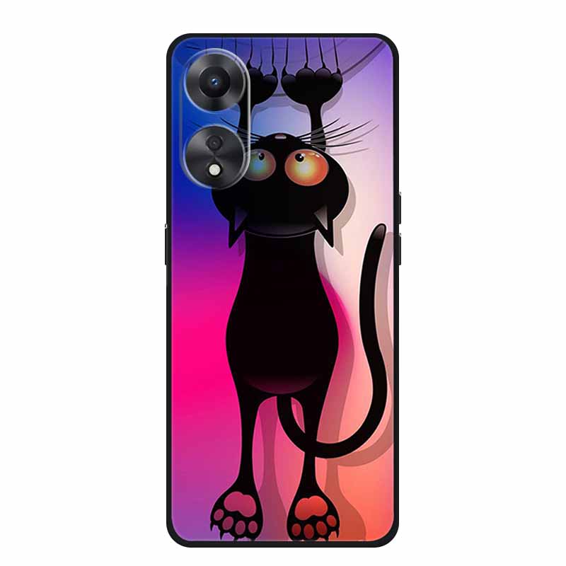Чехол для OPPO A78 5G Модный силиконовый мягкий ТПУ задняя крышка для Oppo A58 A58X 5G OPPOA78 5G Чехлы для телефонов Ударопрочный CPH2483 Fundas