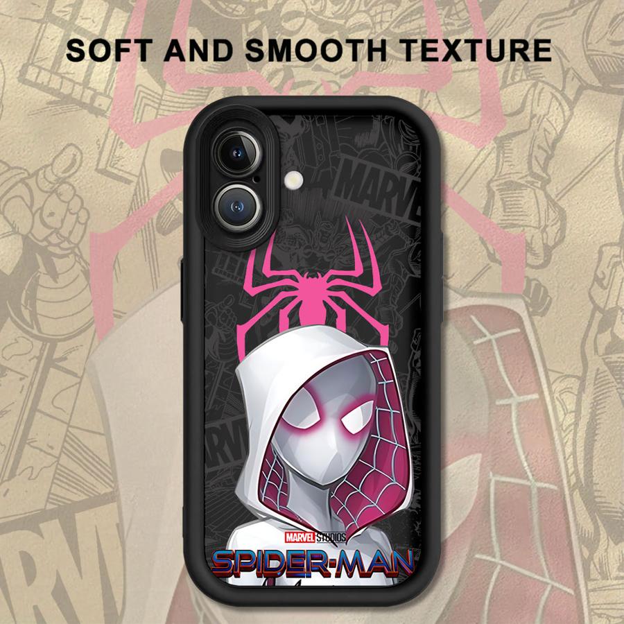 Милый чехол Marvel Человек-Паук для iPhone 16e 13 12 11 Pro Max 17 Air XS Max XR 15 16 14 Plus Мягкий чехол