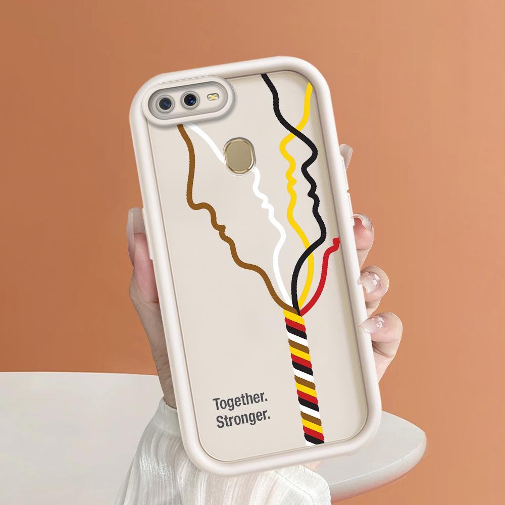 Мягкие силиконовые квадратные лестницы с мультяшным узором, полное покрытие, защита камеры, противоударный чехол для OPPO Reno Realme OnePlus