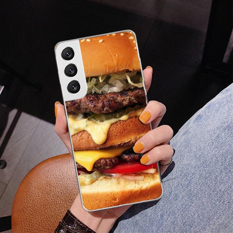 Food Fries Beer Cheese Sushi Cookie Phone Case For Samsung Galaxy S24 S25 Edge S26 Ultra S23 S22 S21 Plus S20 FE + Personalized