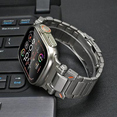 Титановый браслет для Apple Watch Ultra 49 мм Ремешок для iWatch Серии 10 9 8 7 6 5 Se 44 мм 45 мм 46 мм Correa Роскошный наручный ремешок