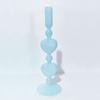 Romantic Glass Vase Red Heart Shape Candlesticks Taper Candle Holders Candlesticks Decoration