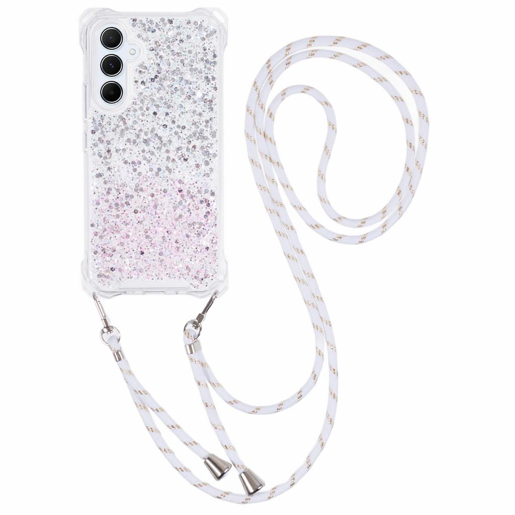 For Samsung Galaxy A54 5G   Phone Cases TPU+Acrylic Gradient Color Cover with Strap