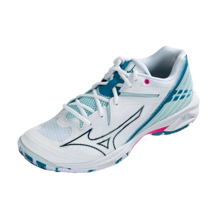 Mizuno Кроссовки унисекс Wave Claw 3 Wide White Sailor Blue Pink-Tetra 71GA244321