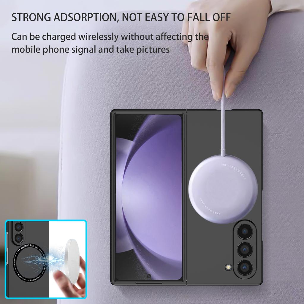Складной ПК Магнитный Тонкий Чехол для Samsung Galaxy Z Fold7 5G Fold 7 Fold6 Fold 5 6 4 3 Fold4 Fold5 Fold3 Защитные Аксессуары
