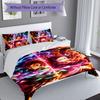 3pcs Demon Slayer characters pattern bedding set duvet cover set includes duvet cover &pillowcases, perfect all season bedroom decoration & gift
