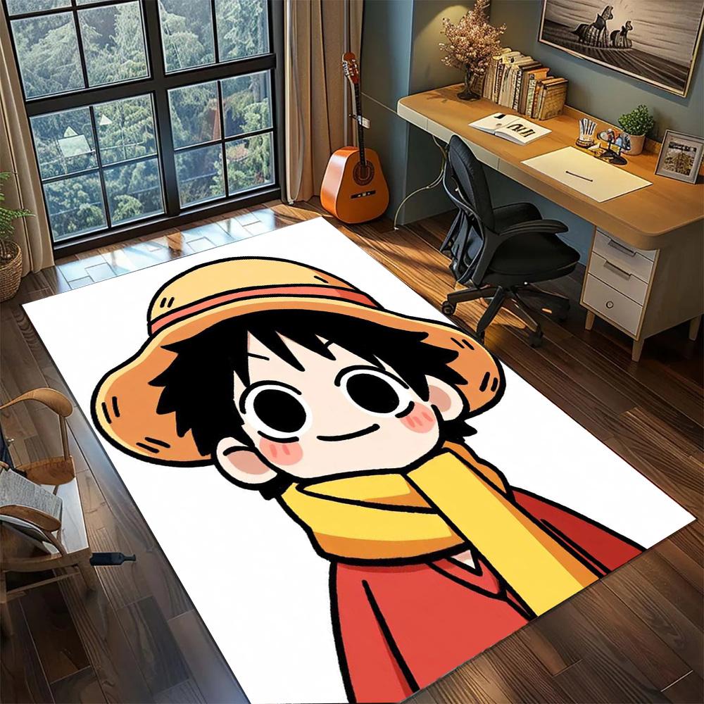 Luffy Bedroom & Gamer Room Carpet Rug, Non Slip Washable Large Area Floor Mat Home Decor.-TING