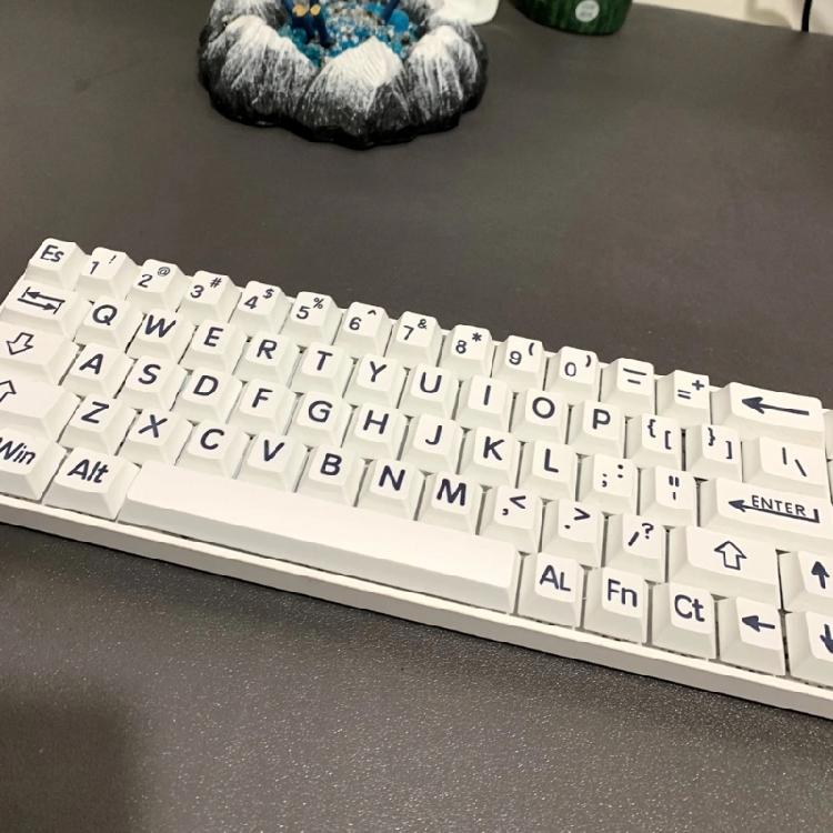 Оригинальный набор черных и белых кейкапов с профилем OEM, 125 шт., для механических клавиатур, расширенный, для комфортного набора текста