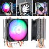 90-мм воздушный кулер для процессора с 2 тепловыми трубками, тихий RGB-вентилятор с радужной подсветкой, 3-контактный тихий RGB-вентилятор для Intel 1150/1151/1155/1156/1200 AMD