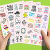 100 Stickers Inspirational Phrases Graffiti Stickers Notebook Mobile Phone Water Cup Stickers English Inspirational Decoration 4 Sheets/