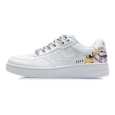 Li Ning Disney Collaboration Series Нескользящие дышащие низкие кроссовки для скейтбординга Мужские кроссовки Белые Черные AGCR203-5