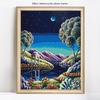 5D DIY Diamond Painting Moon Night Full Round Scenic Diamond Embroidery Cross Stitch