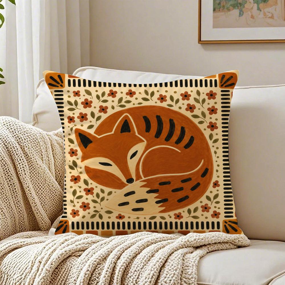Ancient Egypt Abstract Colorful Pillow Case Double-Sided Plush Sofa Cushion Covers Organic Breathable Invisible Zipper