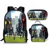Classic Popular Novelty skibidi Toilet Man 3D Print 3pcs/Set Student School Bags Laptop Daypack Backpack Lunch bag Pencil Case