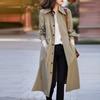Lace-up Waist and Look Thin, Trench Coat Women's Medium and Long Spring and Autumn New Models