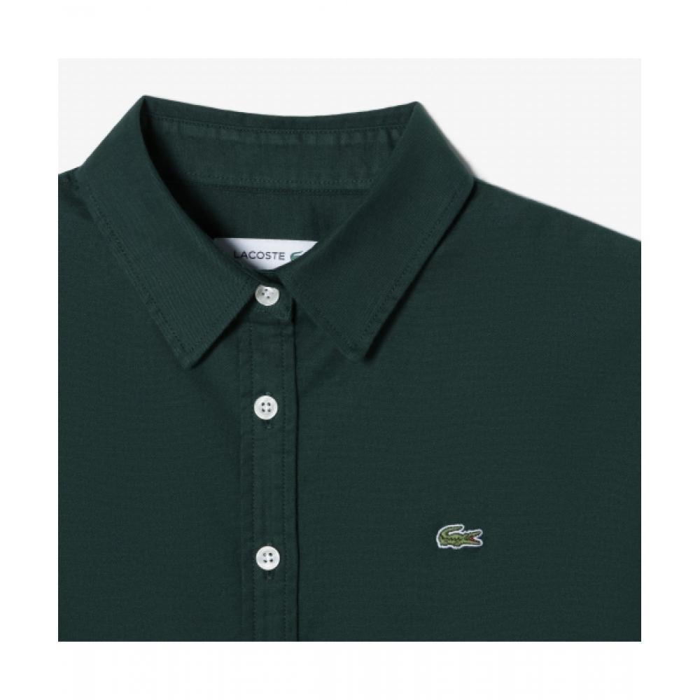 Lacoste Женская рубашка S baSic Oxford Stretch [темно-зеленый]