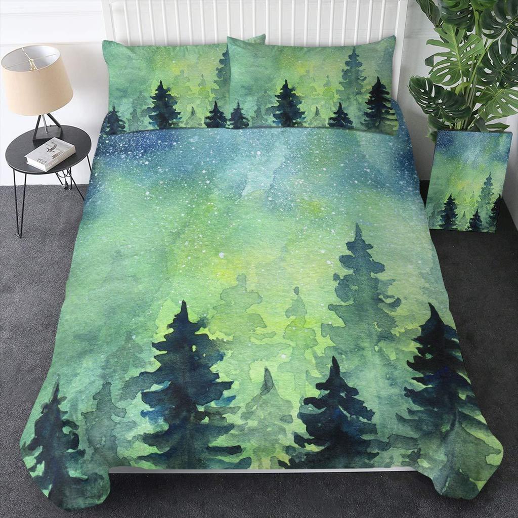 Деревья Природный Пейзаж Постельное Белье Трехпредметный Пододеяльник