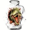 New Dinosaur Graphic Halloween Boy's Hoodie, Spring And Autumn Kids Clothes Long Sleeve Hooded Casual Sports Pullover 4-14
