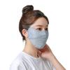 Women Eye Protection Lace Outdoor Solid Color Face Scarf Ice Silk Mask Face Cover Sunscreen Mask